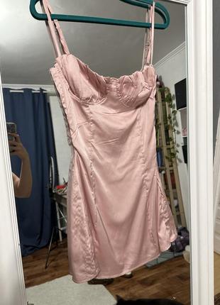 Атласна сукня shein