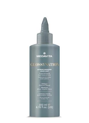 Ламинирующий кондиционер medavita glossynation extreme makeover liquid light 200 ml