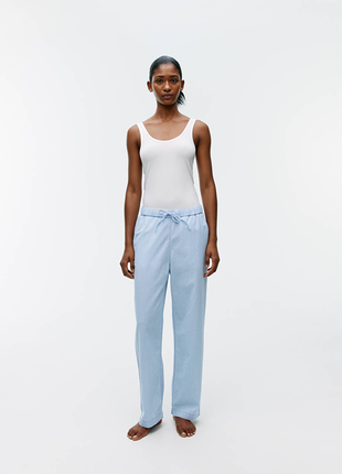 Легкие хлопковые брюки на шнурке arket 1199791 - 001