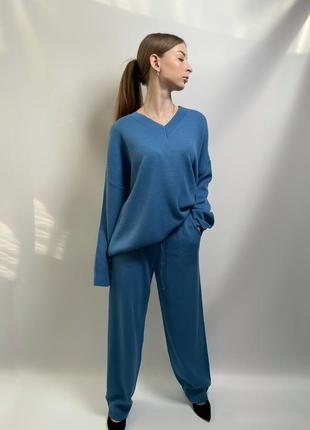 Женский костюм из ангорки синий, черный,серый onesize