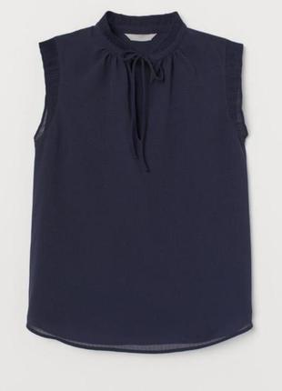 Блуза h&m с воротником плиссе l-xl/12 -14 размер