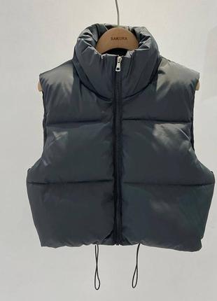 Жіноча жилетка, якісна плащівка канада, наповнена сінтепоном