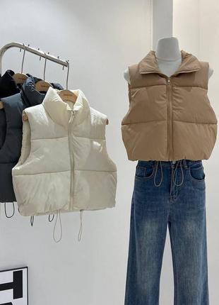 Жіноча жилетка, якісна плащівка канада, наповнена сінтепоном