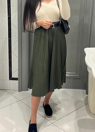 Спідниця міді хакі mohito