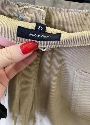 Вельветовая юбка бежевая vero moda 42 размер3 фото