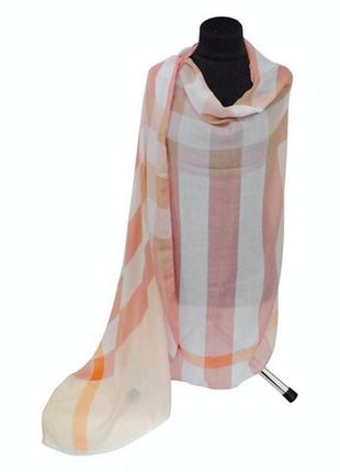 Шарф женский modern burberry, 90х180 см,вискоза, цвет розовый