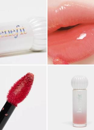 Зволожуючий глянсовий тинт для губ enefit cosmetics splashtint moisturizing dewy lip tint 01 skinny dip 6 мл2 фото