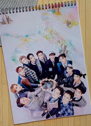 Альбом для малювання севентин seventeen севентин к-поп k-pop 17 is right here (16369)
