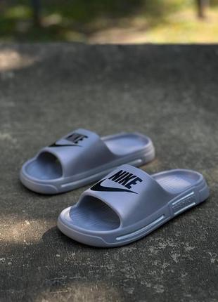 Чоловічі капці найк сірі шльопанці тапочки