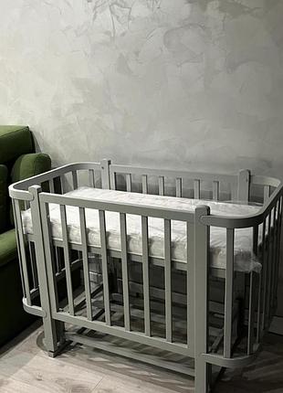 Кроватка престиж 2 для новорожденного + маятник + матрас кпк