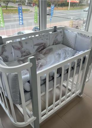 Кроватка престиж 2 для новорожденного + маятник + матрас кпк