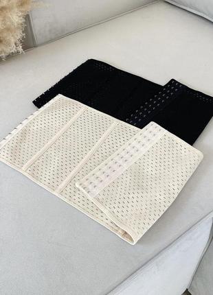 Корсет утягивающий бежевый для коррекции фигуры талии