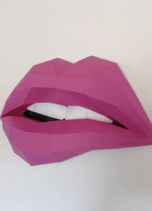 Paperkhan декор интерьера фигура пазл человек губы паперкрафт papercraft подарок сувернир игрушка конструктор