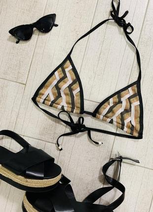 Женский верх от купальника river island с блестящей нитью