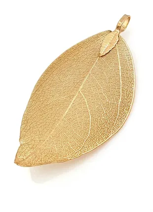 Кулон позолочений «золотий листочок».