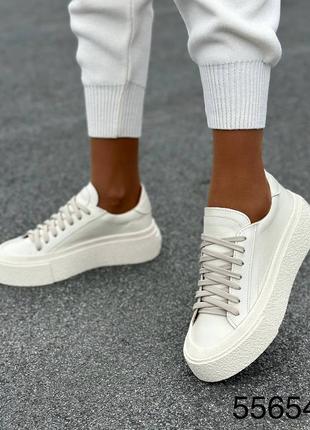 Кеды из натуральной кожи/замши