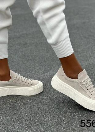 Кеды из натуральной кожи/замши