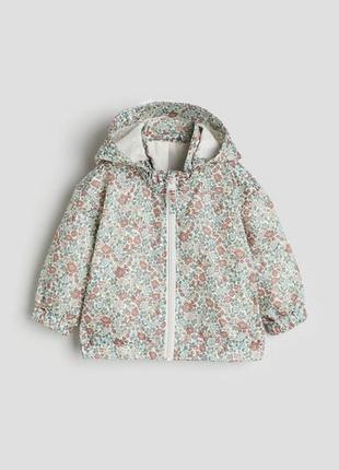 Вітрівка дощовик h&m hm дитяча водонепроникна куртка з капюшоном для дівчинки