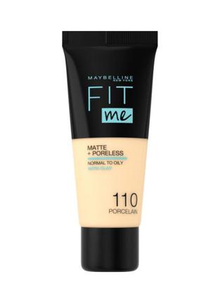 Матуючий тональний крем maybelline new york fit me 30 мл №110 (porcelain)