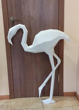 Paperkhan конструктор из картона фламинго птица оригами papercraft 3d фигура...