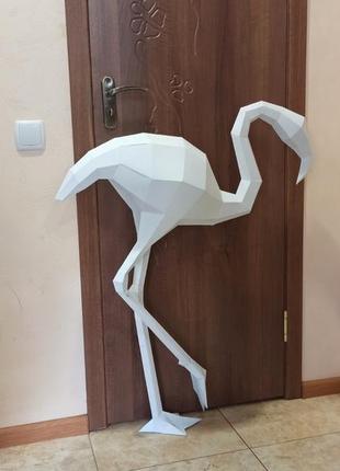 Paperkhan конструктор из картона фламинго птица оригами papercraft 3d фигура...
