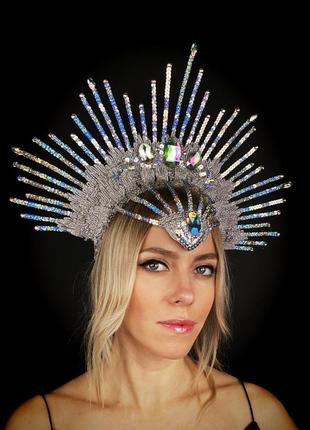 Обруч з променями з паєток і страз gala queen.