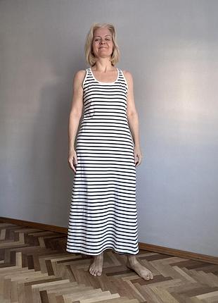 Плаття сарафан у смужку тільник