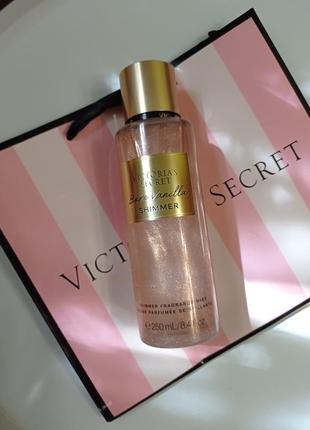 Bare vanilla shimmer - парфюмированный спрей (мист) для тела victoria’s secret с шиммером, 250 мл