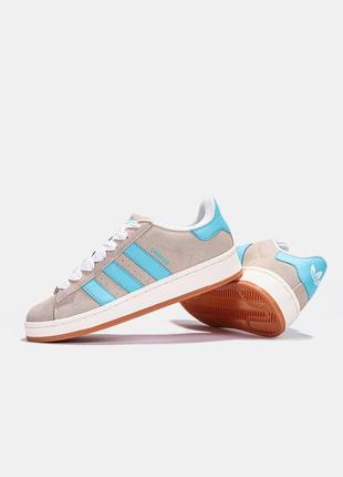 adidas youth campus 00s crystal white gold blue wmns кроссовки женские серые