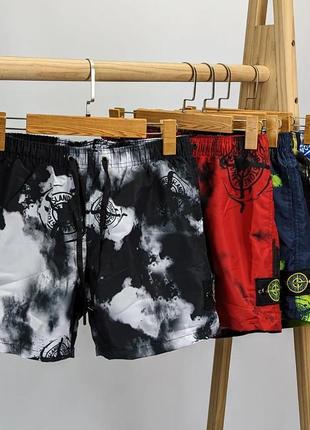 Шорты мужские с принтами в стиле stone island