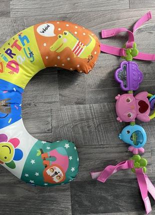 Погремушки на коляску, подушка под руки для игры