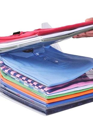 Органайзер для зберігання одягу 10 шт (34,5х29,5 см) ezstax / набір органайзерів для зошитів, документів / органайзер в шухляду та