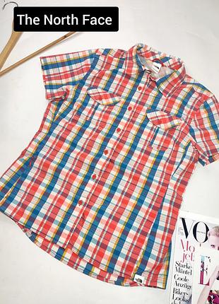 Сорочка жіноча теніска в клітинку з короткими рукавами від бренду north face s m