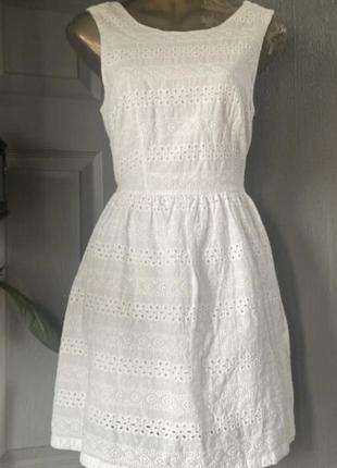 Платье, сарафан из прошвы белый new look