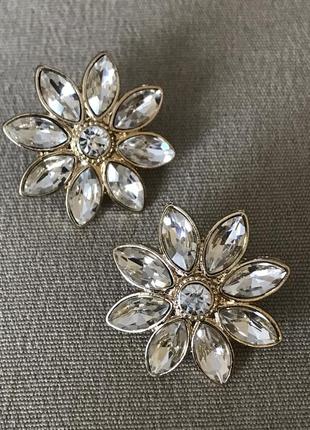 Серьги с кристаллами новые 2,5 italy