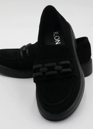 Туфлі жіночі чорні замша ilona код товара-(100/144)