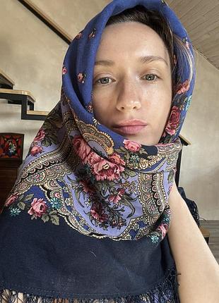 Гуцульська шерстяна хустка