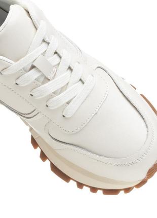 Кросівки жіночі шкіряні молочні 2583т-а