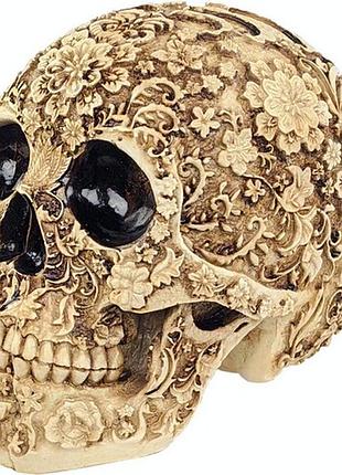 Череп цветочный орнамент