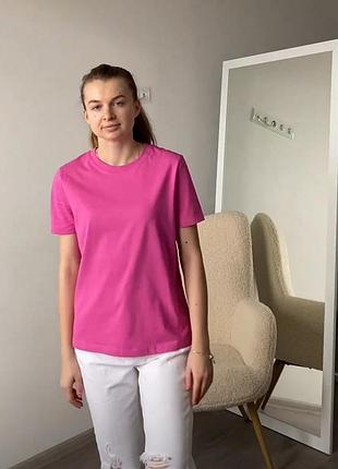 Футболка рожева котон oversize м zara 4174/011