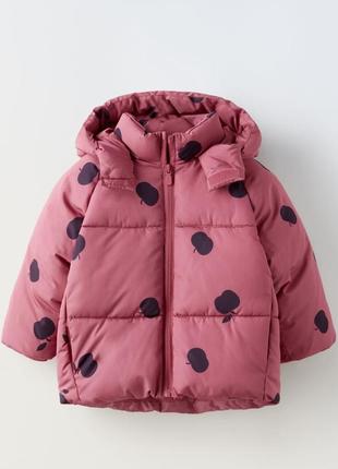 Теплая куртка zara на флисе 98 г. 104 г. 110 г. 116 г.