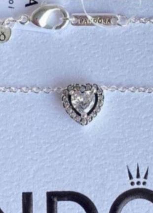 Цепочка чокер серебро кулон сердечко оригинальное украшение silver_pandora original ♥️