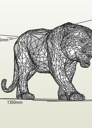 Paperkhan набор для создания 3d фигур лев тигр кот паперкрафт papercraft подарок сувернир игрушка конструктор
