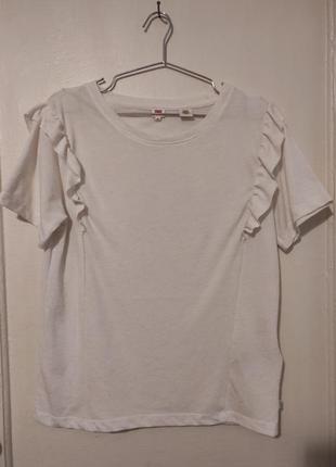 Жіноча футболка колір айворі levis