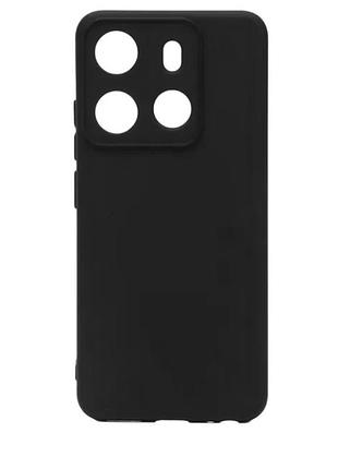 Чехол fiji style для tecno spark go 2023 (bf7 / bf7n) силикон бампер с защитой блока камер черный