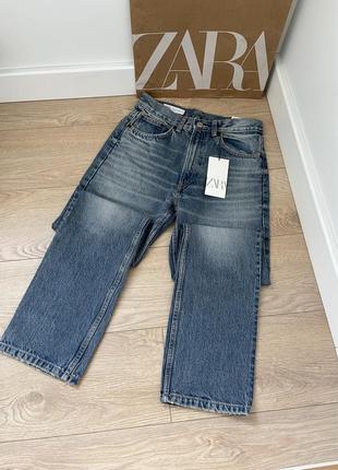 Джинси trf wide leg mid rise full length