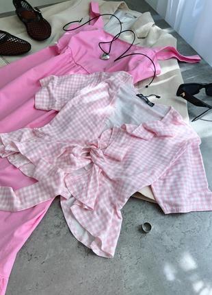 Топ в клетку boohoo