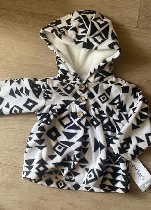 Теплая кофта фирменная 3-6 мес