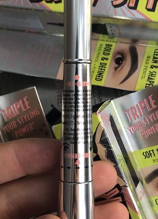 Карандаш и пудра для бровей 2в1 benefit brow styler