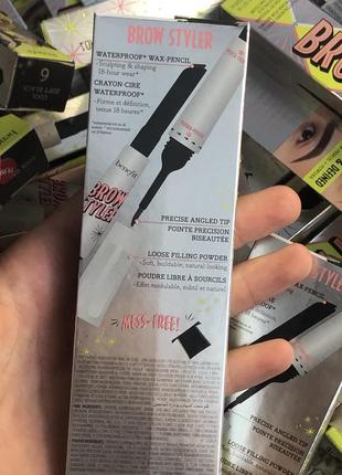 Карандаш и пудра для бровей 2в1 benefit brow styler